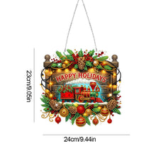 Load image into Gallery viewer, Wooden Special Shaped Christmas Train Diamond Painting Hanging Home Decorations