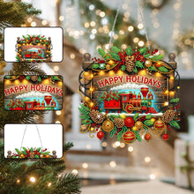 Load image into Gallery viewer, Wooden Special Shaped Christmas Train Diamond Painting Hanging Home Decorations