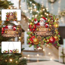 Load image into Gallery viewer, Wooden Special Shaped Santa Claus DIY Diamond Painting Hanging Home Decorations