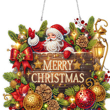 Load image into Gallery viewer, Wooden Special Shaped Santa Claus DIY Diamond Painting Hanging Home Decorations