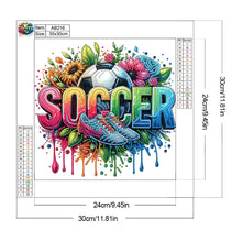 Load image into Gallery viewer, Diamond Painting - Partial Special Shaped - Football (30*30CM)