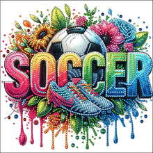 Load image into Gallery viewer, Diamond Painting - Partial Special Shaped - Football (30*30CM)