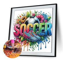 Load image into Gallery viewer, Diamond Painting - Partial Special Shaped - Football (30*30CM)