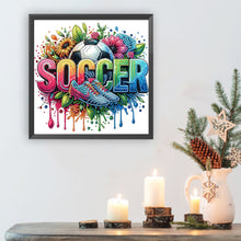 Load image into Gallery viewer, Diamond Painting - Partial Special Shaped - Football (30*30CM)