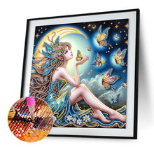 Load image into Gallery viewer, Diamond Painting - Partial Special Shaped - Girl (30*30CM)