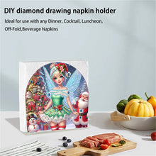 Load image into Gallery viewer, Christmas Acrylic DIY 5D Diamond Art Painting Napkin Holder Set Home Table Decor