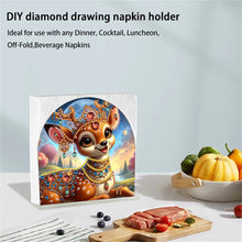 Load image into Gallery viewer, Christmas Acrylic DIY 5D Diamond Art Painting Napkin Holder Set Home Table Decor