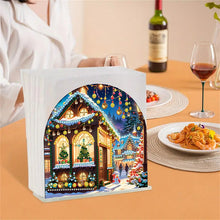 Load image into Gallery viewer, Christmas Acrylic DIY 5D Diamond Art Painting Napkin Holder Set Home Table Decor