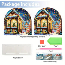 Load image into Gallery viewer, Christmas Acrylic DIY 5D Diamond Art Painting Napkin Holder Set Home Table Decor