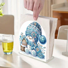 Load image into Gallery viewer, Christmas Acrylic DIY 5D Diamond Art Painting Napkin Holder Set Home Table Decor
