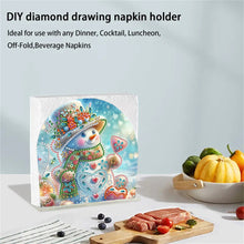 Load image into Gallery viewer, Christmas Acrylic DIY 5D Diamond Art Painting Napkin Holder Set Home Table Decor
