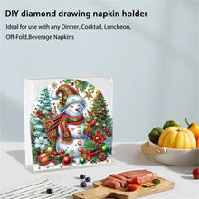 Load image into Gallery viewer, Christmas Acrylic DIY 5D Diamond Art Painting Napkin Holder Set Home Table Decor
