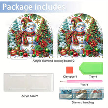 Load image into Gallery viewer, Christmas Acrylic DIY 5D Diamond Art Painting Napkin Holder Set Home Table Decor