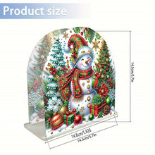 Load image into Gallery viewer, Christmas Acrylic DIY 5D Diamond Art Painting Napkin Holder Set Home Table Decor