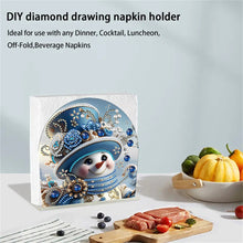 Load image into Gallery viewer, Christmas Acrylic DIY 5D Diamond Art Painting Napkin Holder Set Home Table Decor