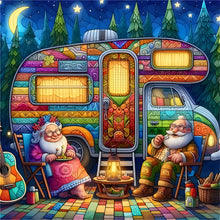 Load image into Gallery viewer, Diamond Painting - Full Round - Old couple in camper (40*40CM)