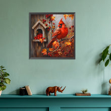 Load image into Gallery viewer, Diamond Painting - Full Round - Birdhouse cardinal (30*30CM)