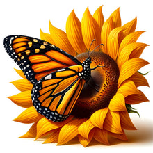 Load image into Gallery viewer, Diamond Painting - Full Round - Sunflower butterfly (30*30CM)