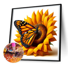 Load image into Gallery viewer, Diamond Painting - Full Round - Sunflower butterfly (30*30CM)