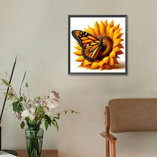 Load image into Gallery viewer, Diamond Painting - Full Round - Sunflower butterfly (30*30CM)