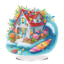 Load image into Gallery viewer, Acrylic Special Shaped Beach House Table Top DIY Diamond Painting Ornament Kits