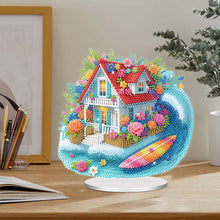 Load image into Gallery viewer, Acrylic Special Shaped Beach House Table Top DIY Diamond Painting Ornament Kits