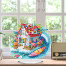 Load image into Gallery viewer, Acrylic Special Shaped Beach House Table Top DIY Diamond Painting Ornament Kits
