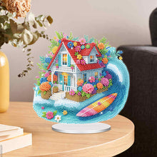 Load image into Gallery viewer, Acrylic Special Shaped Beach House Table Top DIY Diamond Painting Ornament Kits