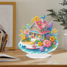 Load image into Gallery viewer, Acrylic Special Shaped Beach House Table Top DIY Diamond Painting Ornament Kits