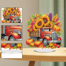Load image into Gallery viewer, Acrylic Special Shaped Pumpkin Truck Table Top Diamond Painting Ornament Kits