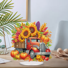 Load image into Gallery viewer, Acrylic Special Shaped Pumpkin Truck Table Top Diamond Painting Ornament Kits