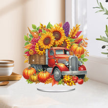 Load image into Gallery viewer, Acrylic Special Shaped Pumpkin Truck Table Top Diamond Painting Ornament Kits