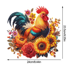 Load image into Gallery viewer, Acrylic Special Shaped Chicken Sunflower Table Top Diamond Painting Ornament