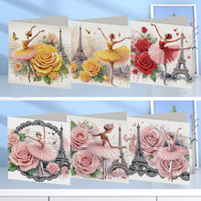Load image into Gallery viewer, 6Pcs Ballet Animals Faith Diamond Birthday Blessing Card for Friend Family Lover
