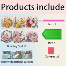 Load image into Gallery viewer, 6Pcs Ballet Animals Faith Diamond Birthday Blessing Card for Friend Family Lover