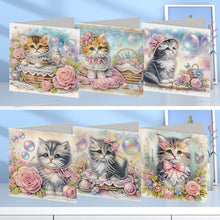 Load image into Gallery viewer, 6Pcs Ballet Animals Faith Diamond Birthday Blessing Card for Friend Family Lover