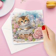 Load image into Gallery viewer, 6Pcs Ballet Animals Faith Diamond Birthday Blessing Card for Friend Family Lover