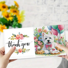 Load image into Gallery viewer, 6Pcs Ballet Animals Faith Diamond Birthday Blessing Card for Friend Family Lover