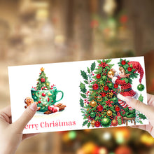 Load image into Gallery viewer, 6pcs Diamond Painting Greeting Cards Diamond Art Christmas Cards (Christmas A)
