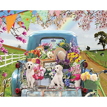 Load image into Gallery viewer, Diamond Painting - Full Round - Dogs on the farm pickup (50*40CM)