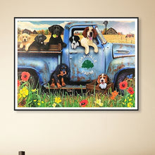 Load image into Gallery viewer, Diamond Painting - Full Round - Dogs on the farm pickup (50*40CM)