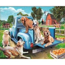 Load image into Gallery viewer, Diamond Painting - Full Round - Dogs on the farm pickup (50*40CM)