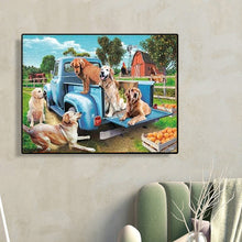 Load image into Gallery viewer, Diamond Painting - Full Round - Dogs on the farm pickup (50*40CM)