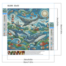 Load image into Gallery viewer, Diamond Painting - Full Round - Whale (30*30CM)
