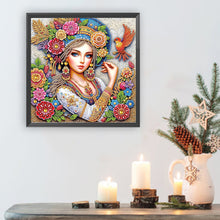 Load image into Gallery viewer, Diamond Painting - Partial Special Shaped - Exotic gypsy girl (30*30CM)