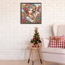 Load image into Gallery viewer, Diamond Painting - Partial Special Shaped - Exotic gypsy girl (30*30CM)