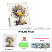 Load image into Gallery viewer, Diamond Painting - Partial Special Shaped - Funny duck (30*30CM)