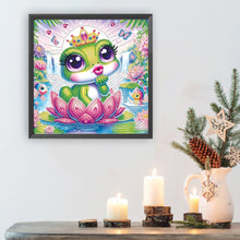 Load image into Gallery viewer, Diamond Painting - Partial Special Shaped - Funny frog (30*30CM)