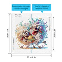 Load image into Gallery viewer, Diamond Painting - Partial Special Shaped - Funny sheep (30*30CM)