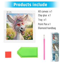 Load image into Gallery viewer, Diamond Painting - Partial Special Shaped - Funny donkey (30*30CM)